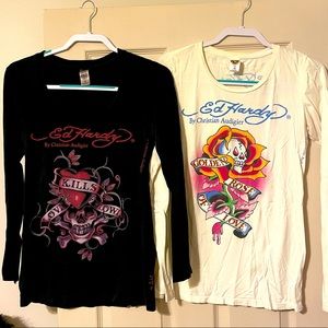 Long sleeve Ed Hardy shirts